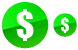 Dollar coin icons