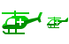 Emergency helicopter icons