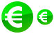 Euro coin icons