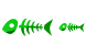 Fish skeleton icons
