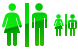 Restrooms icons