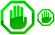 Stop symbol icons