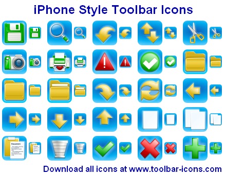 Windows 8 iPhone Style Toolbar Icons full