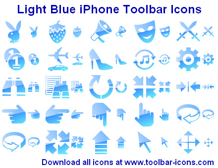 Large collection of toolbar icons for iOS, WP7 and Windows apps