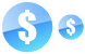 Dollar coin icons