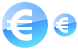 Euro coin icons