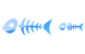 Fish skeleton icons
