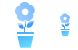 Pot flower icons