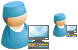 Computer doctor icons