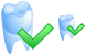 Mark tooth icons