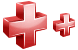 Red cross icons