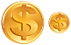 Dollar coin icons