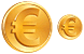 Euro coin icons