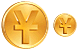 Yen coin icons