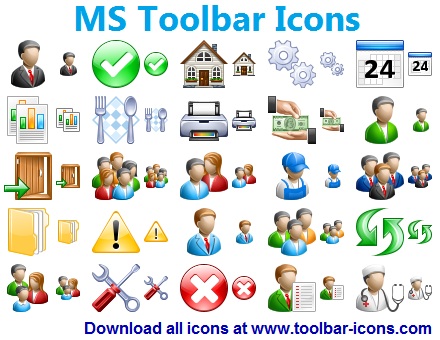 Windows 8 MS Toolbar Icons full