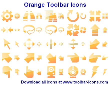 Orange Toolbar Icons screenshot