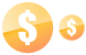 Dollar coin icons