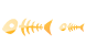 Fish skeleton icons