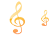 Music notation icons