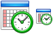 Date and time icons
