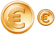 Euro coin icons