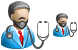 Head physician icons