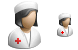 Lady doctor icons
