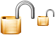 Open lock icons