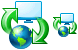 PC-Web synchro- nization icons