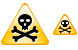 Poison sign icons