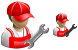 Service man icons