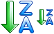 Sorting Z-A icons