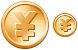 Yen coin icons
