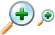 Zoom in icons