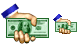 Accept money icons