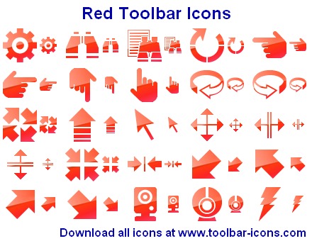 Red Toolbar Icons screenshot