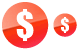 Dollar coin icon