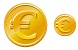 Euro coin icons