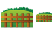 Farm fence icons