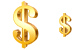 Gold dollar icons