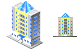 Multistorey building icons