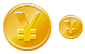 Yen coin icons