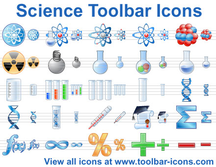 Science Toolbar Icons screenshot