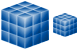 Blue cube icon