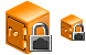 Locked safe icons
